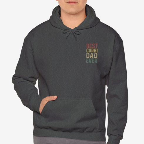 Corgi Mens Hoodie - Best Corgi Dad - Corgi Gift